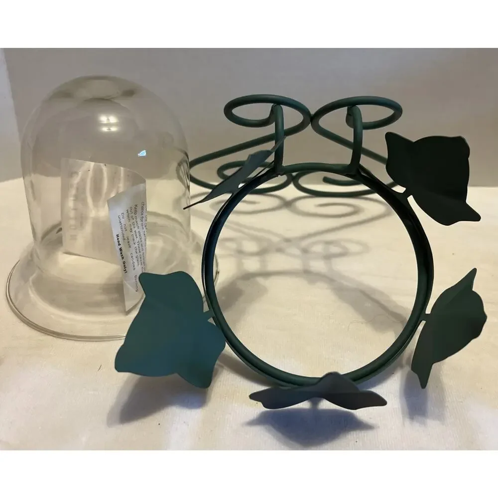 Homco Home Interior Green Leaf Metal Wire sconce Hanger 1209 Vintage NIB